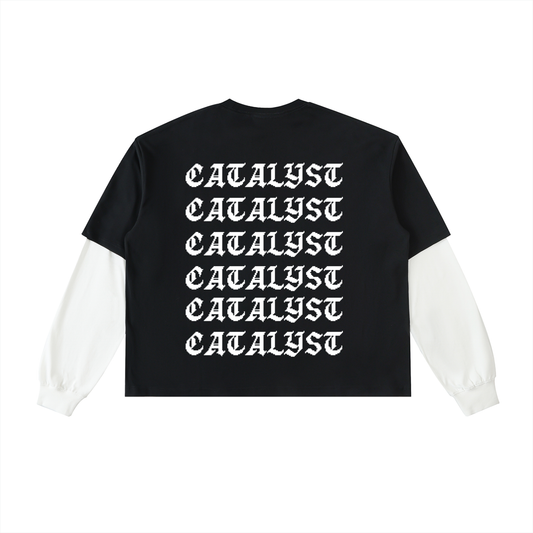 Catalyst Beetle Contrast Sleeve Cotton T-Shirt