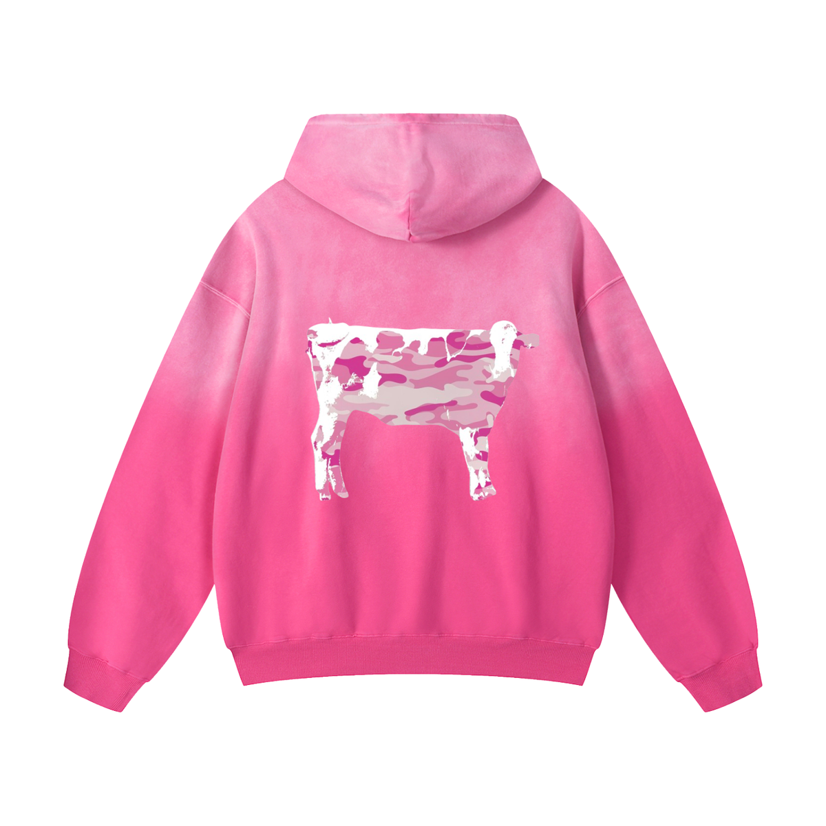 Catalyst Pink Camo Cow Oversized Hoodie