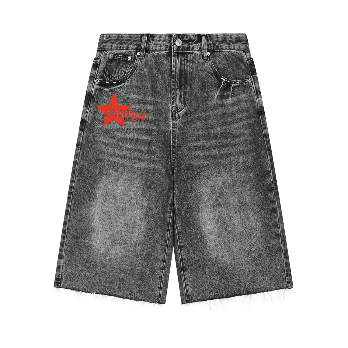 Catalyst Men’s Vintage Wide Leg Denim Shorts