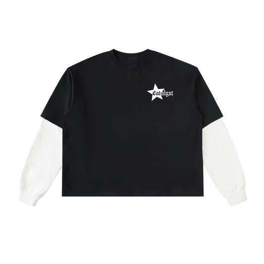 Catalyst Beetle Contrast Sleeve Cotton T-Shirt
