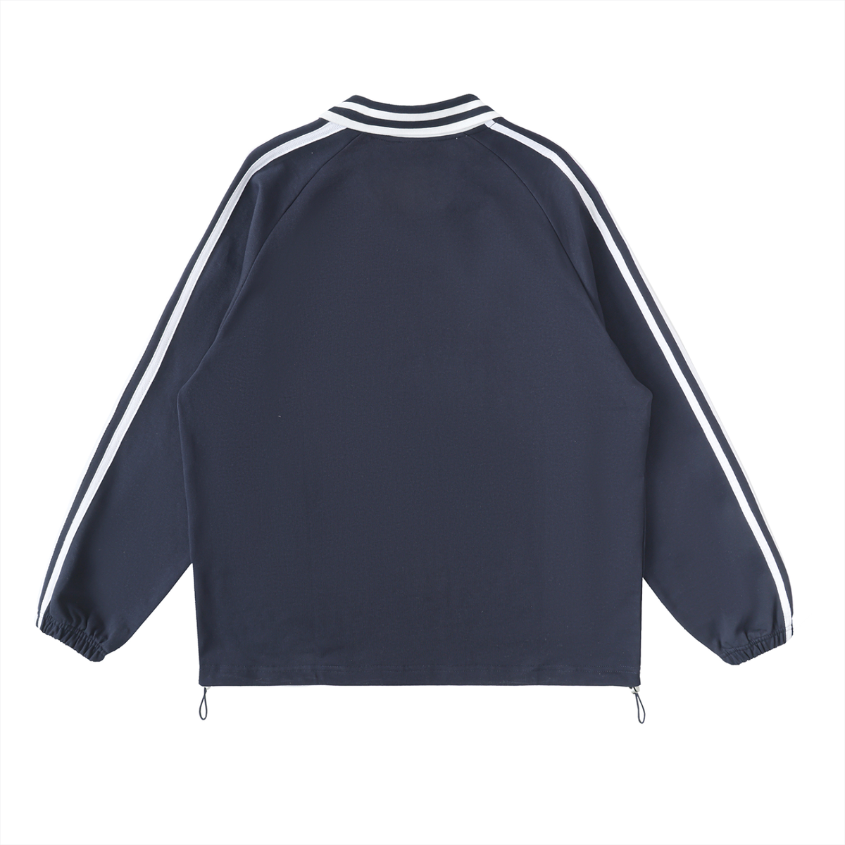 Catalyst Contrast Striped Lapel Collar Sweatshirt